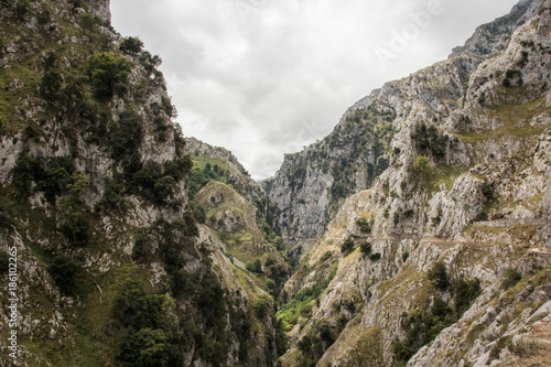 Cares route in the Picos de Europa , mountain landscape. © Rafa