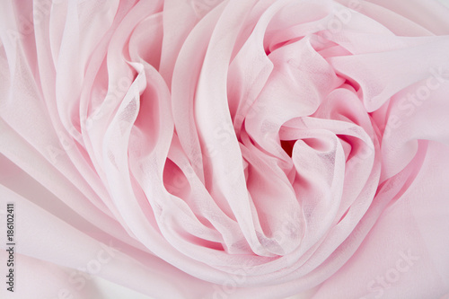 Texture chiffon fabric pink color for backgrounds © Ольга Васильева