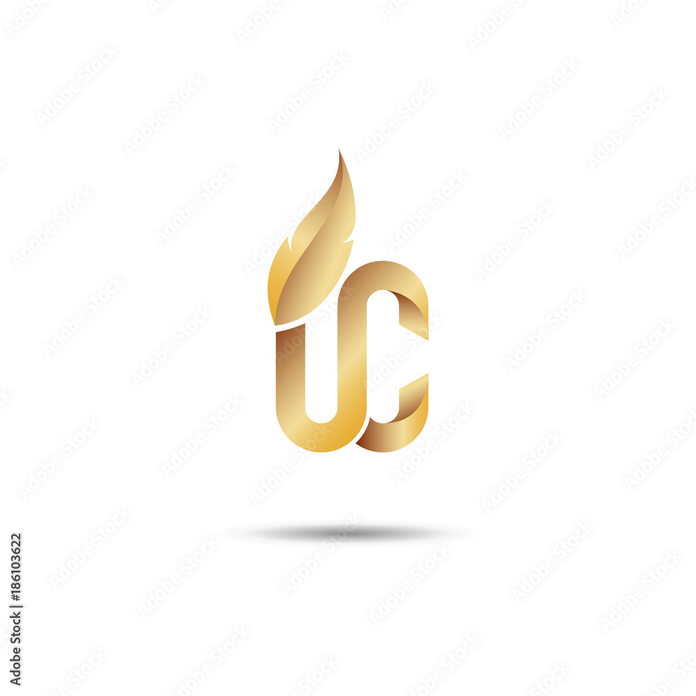 Obraz premium Złoto na białym, Logo wyższej klasy