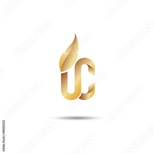 Gold on white, Upper Class Logo