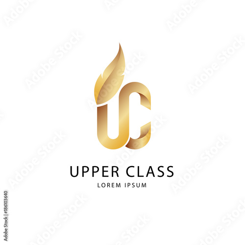 Gold on white, Upper Class Logo