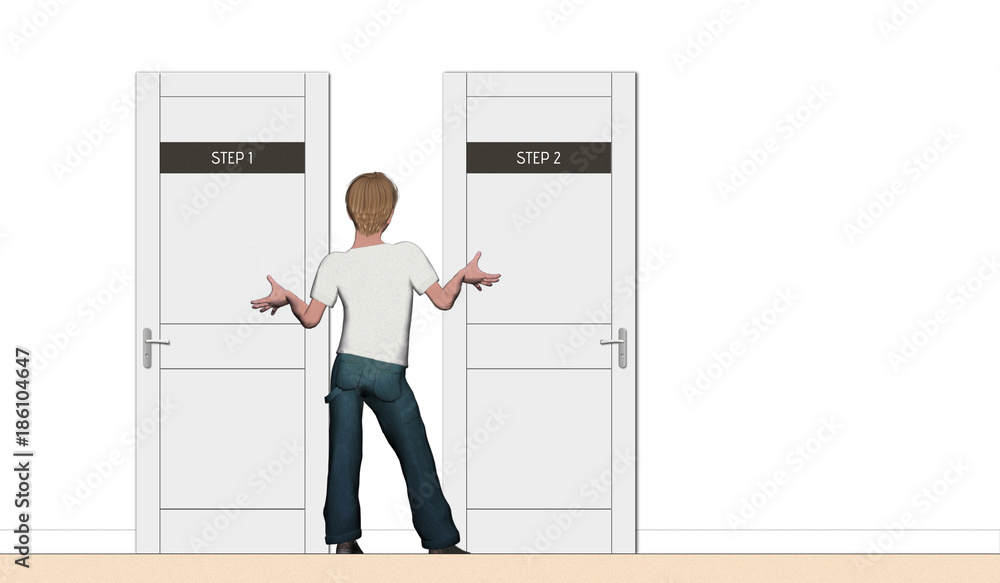 Undecided boy on his future STEP 1 OR STEP 2 Undecided boy on his future STEP 1 OR STEP 2