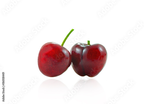 Cherry Isolated on white background.