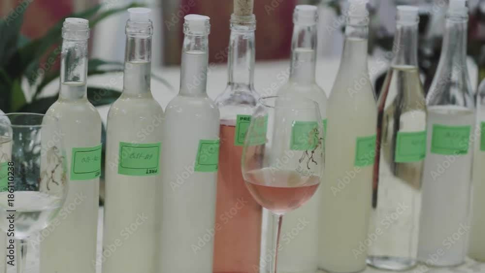 Wine laboratory closeup. 4k. In the factory wine shows the wine laboratory. Wine laboratory closeup. 4k. In the factory wine shows the wine laboratory.