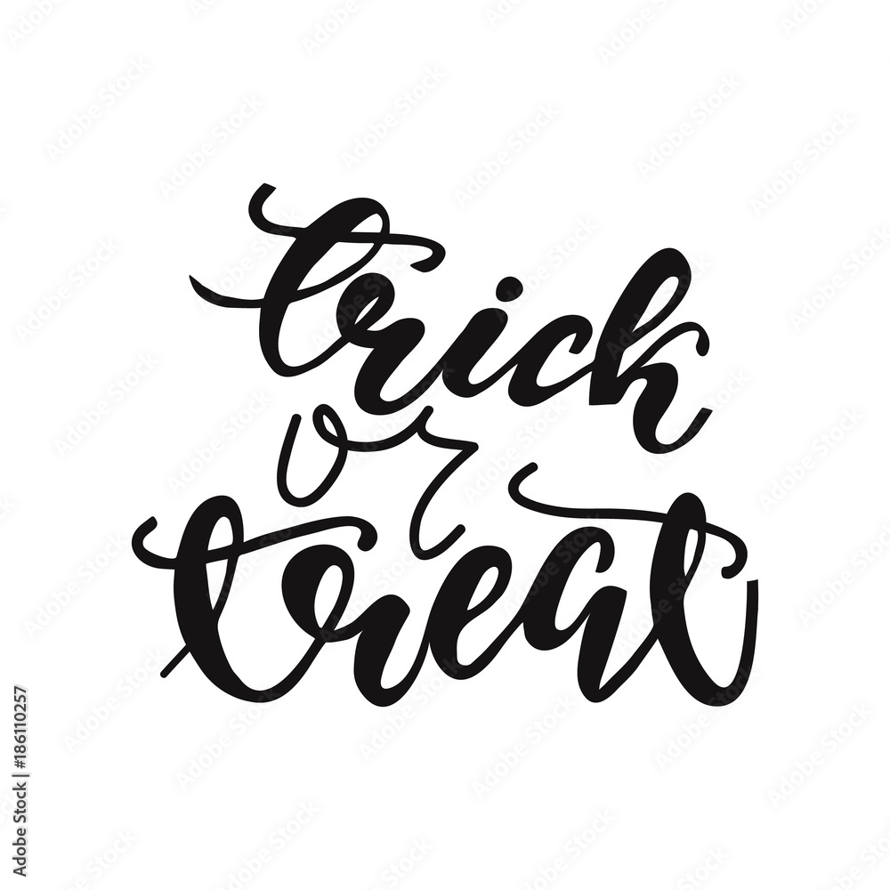 Lettering Trick or treat. Vector illustration.