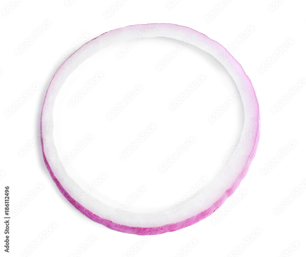 Sliced red onion on white background Sliced red onion on white background