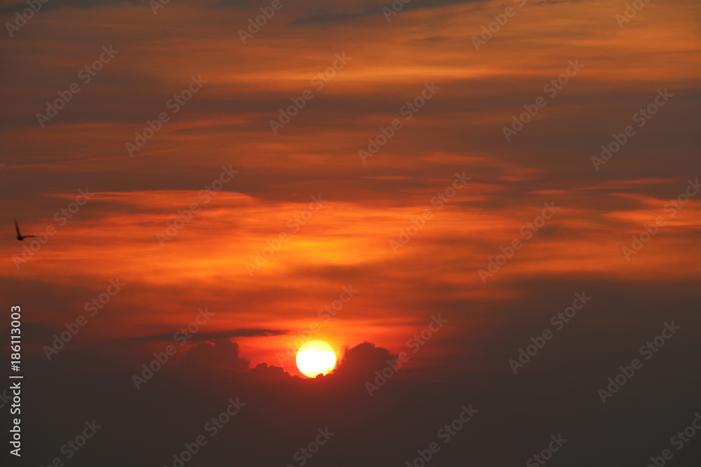 プノンバケンから見る夕陽