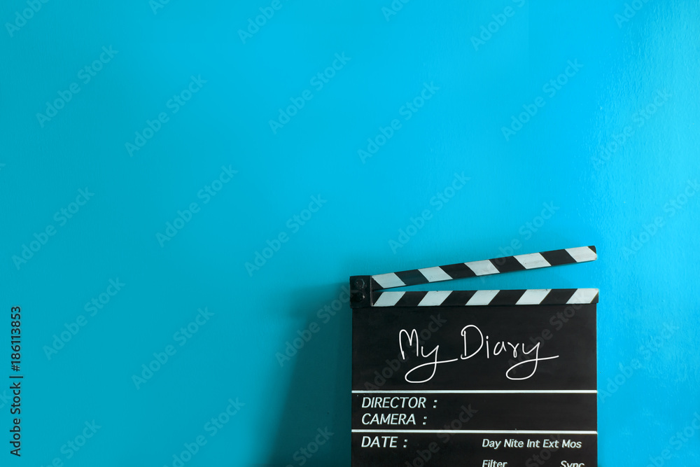 diary title in film slate 