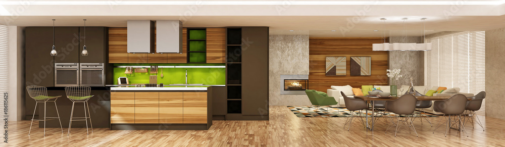 Fototapeta premium Modern house interior