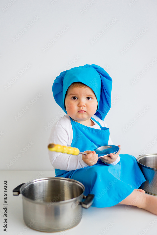 Baby in chef hat Baby in chef hat