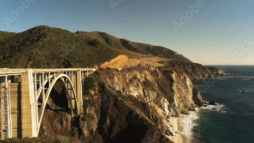 bixby bridge on highway 1 along the california coast in big sur