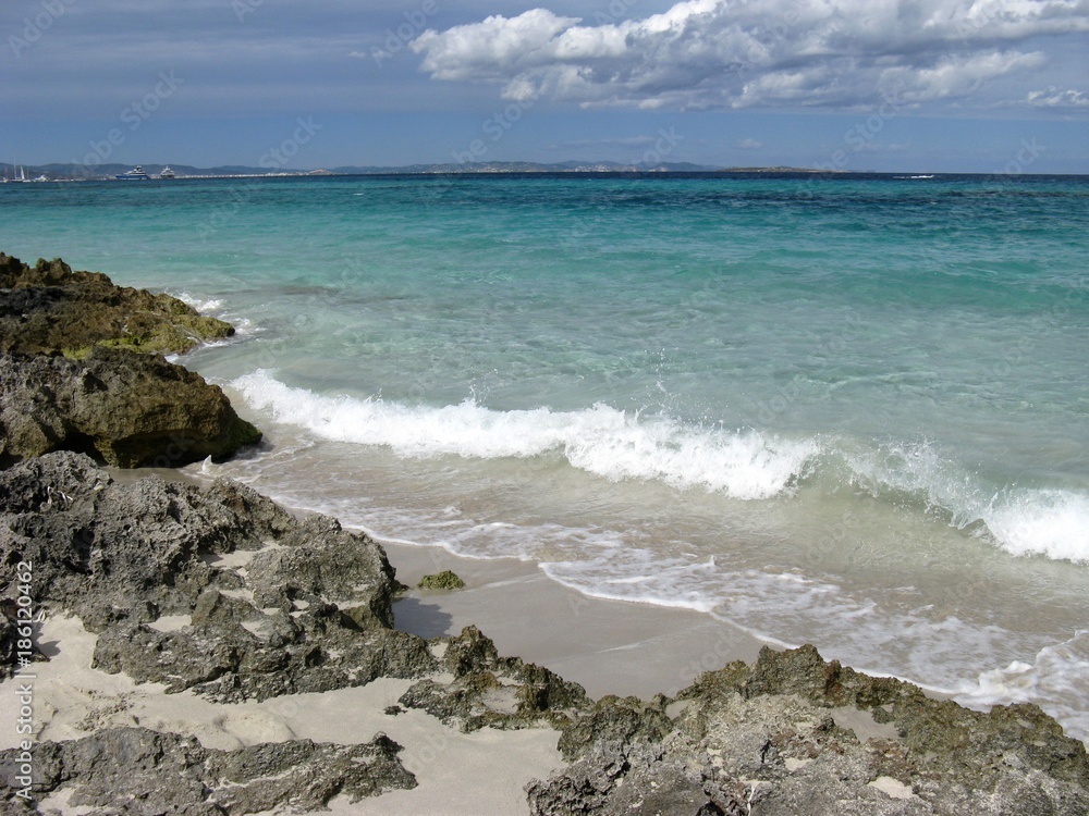 Strand zwischen Es Pujols und Sa Roqueta auf Formentera