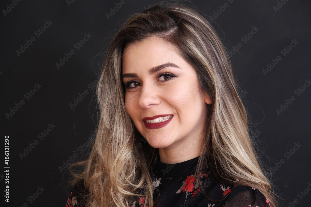 Fototapeta premium studio portrait of a beautiful model girl,