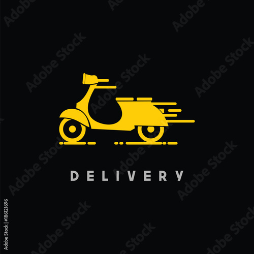 Scooter Delivery Vector Template Design