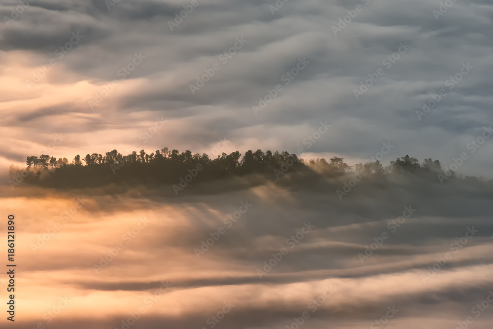 Fototapeta premium beautiful sunrise and View Point in Thailand