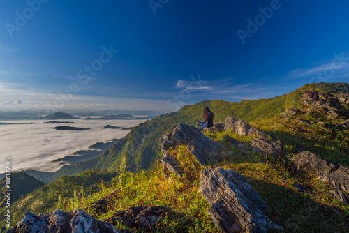 beautiful sunrise and View Point in Thailand