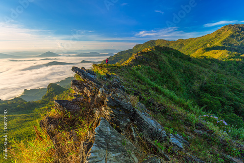 beautiful sunrise and View Point in Thailand