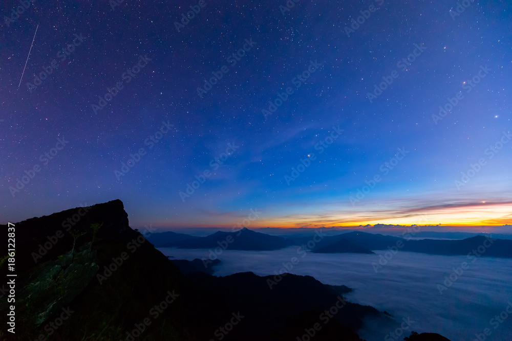 beautiful sunrise and View Point in Thailand


