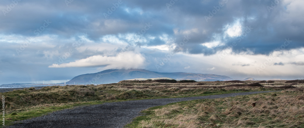 Black Combe fell from Walney Island, West Shore, Cumbria