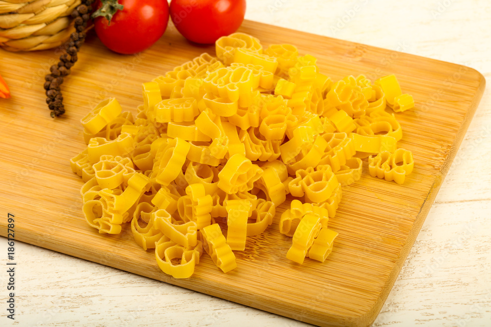 Raw pasta for kids