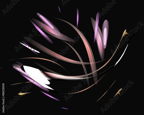Abstract energetic curve line