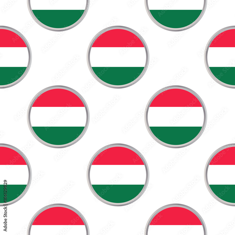Seamless pattern from the circles with flag of Hungary Seamless pattern from the circles with flag of Hungary