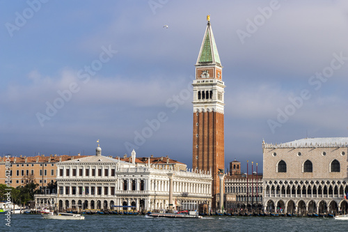 Views of the Venice, with the Campanile di San Marco (St Mark's Campanile), the Biblioteca Nazionale Marciana (National Library of St Mark's) and the Palazzo Ducale (Doge's Palace) photo
