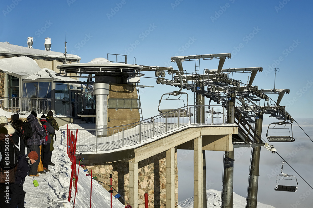 Naklejka premium Poland, Tatra Mountains, view from Kasprowy Wierch