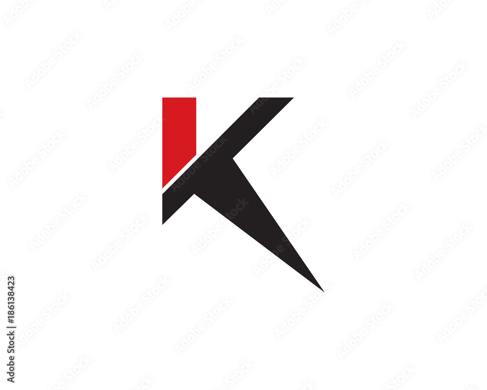 k letter logo template