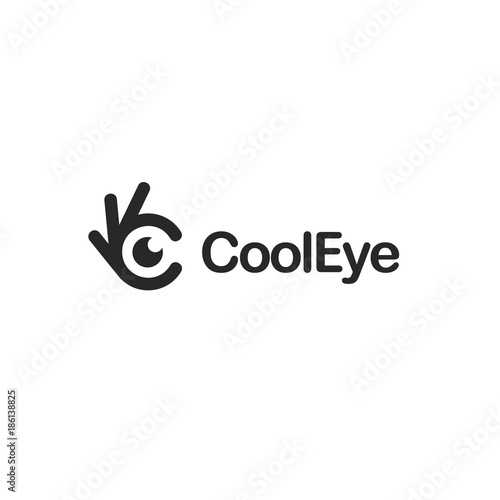 Eye icon. Ok symbol, Okay vector logo, high quality