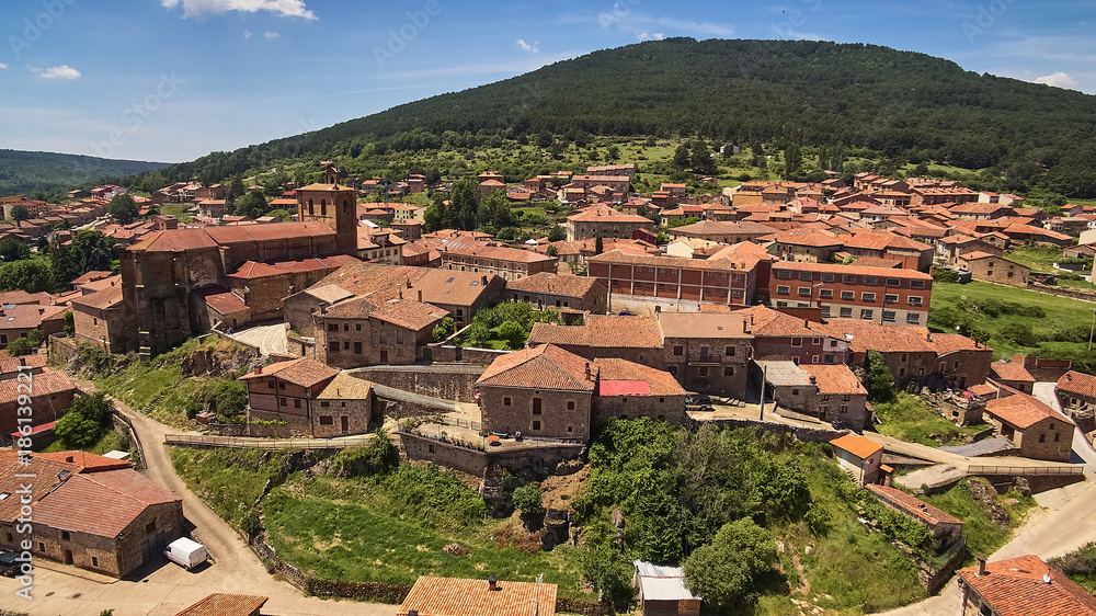 Vinuesa village in Soria province, Spain
