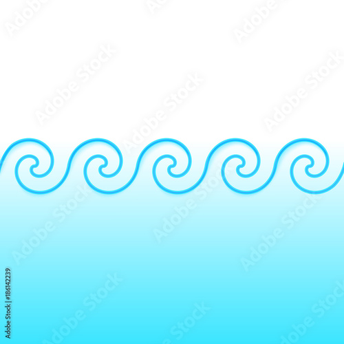 Imitation of the sea wave. Vector Illustration.