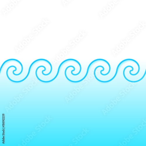 Imitation of the sea wave. Vector Illustration. © olegganko