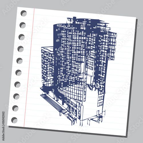 Graphic illustration with decorative architecture 9