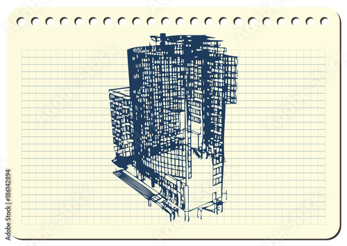 Graphic illustration with decorative architecture 9_2