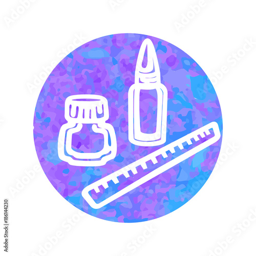 Vector hand drawn icon of clerical