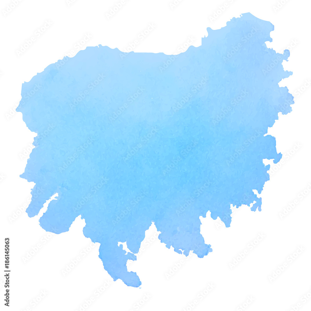 Blue watercolor stain isolated on white background Blue watercolor stain isolated on white background