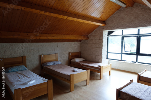 Bedroom in a Hostal on the Way of St. James in Spain