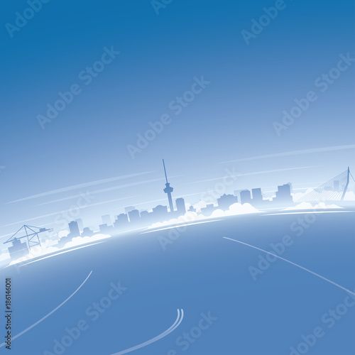 Rotterdam Skyline Aerial View