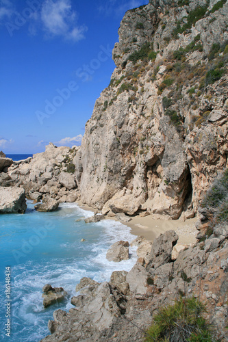 Blue waters of Kathisma beach , Lefkada, Ionian Islands, Greece © hdesislava