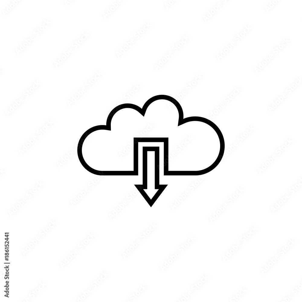 Download from cloud vector icon