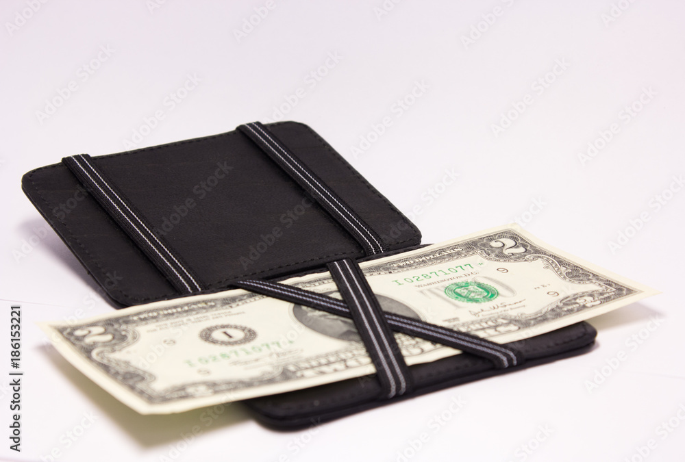 wallet with a bill wallet with a bill