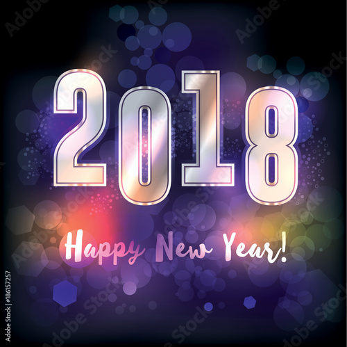 Happy New Year 2018 Illustration