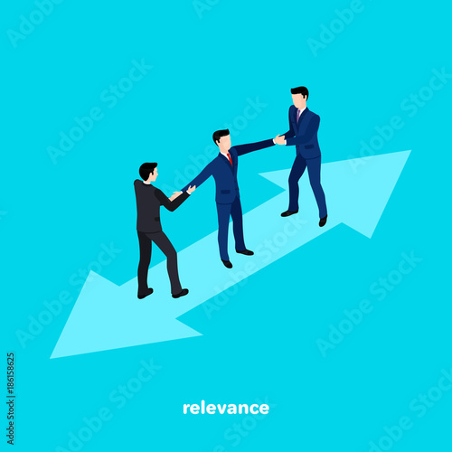 men in business suits pull each in their direction a good specialist, an isometric image