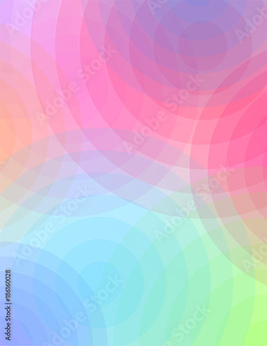 Abstract Circles of Color and Transparency Background Illustration