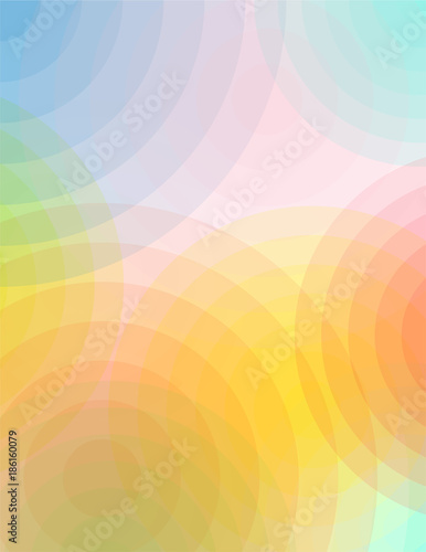Abstract Circles of Color and Transparency Background Illustration