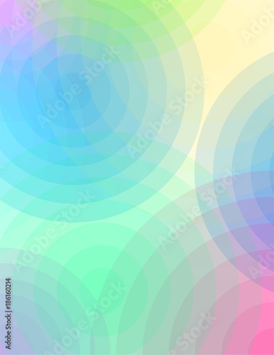 Abstract Circles of Color and Transparency Background Illustration