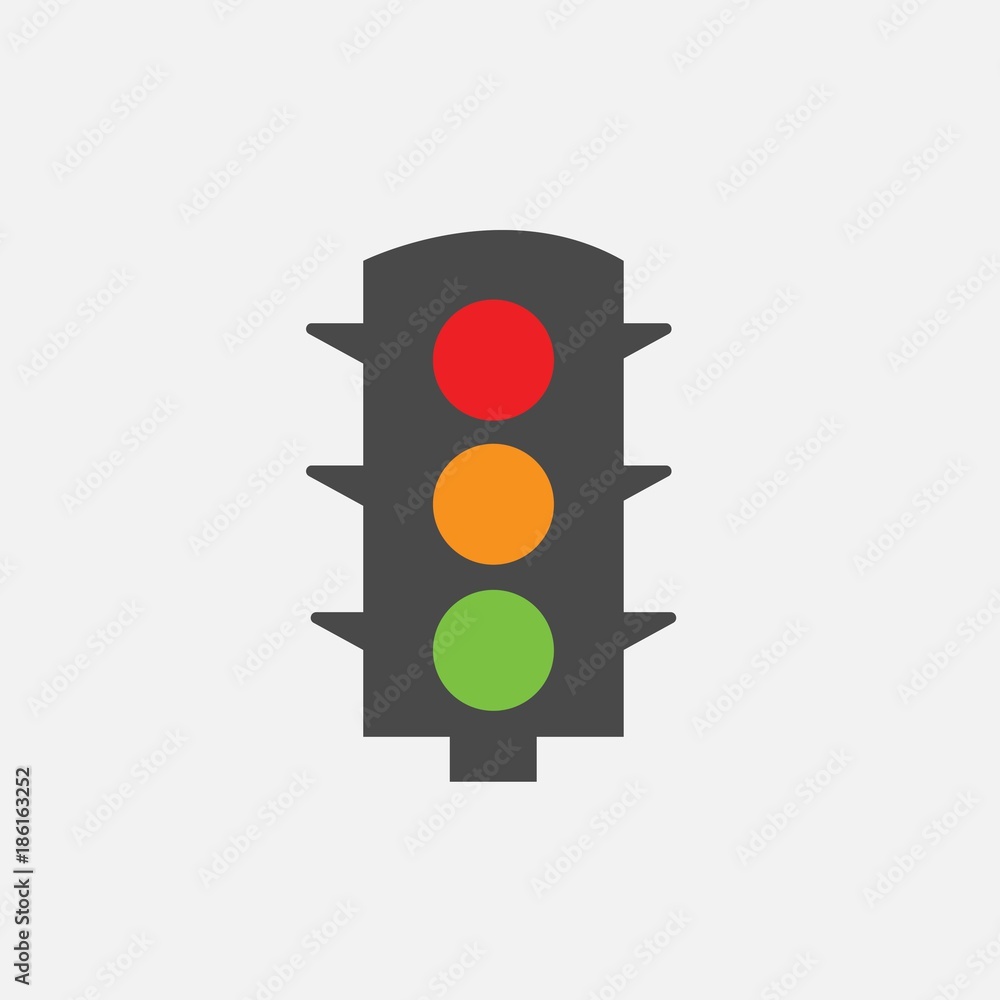 traffic robot lights green red and orange on lights for road vector icon  vector de Stock | Adobe Stock