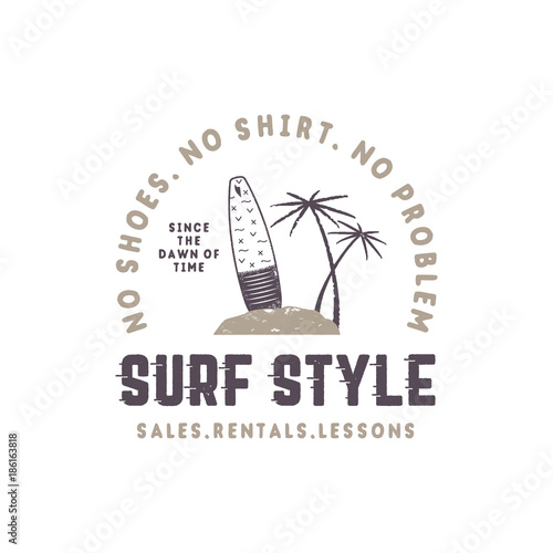 Photography Surf style vintage label