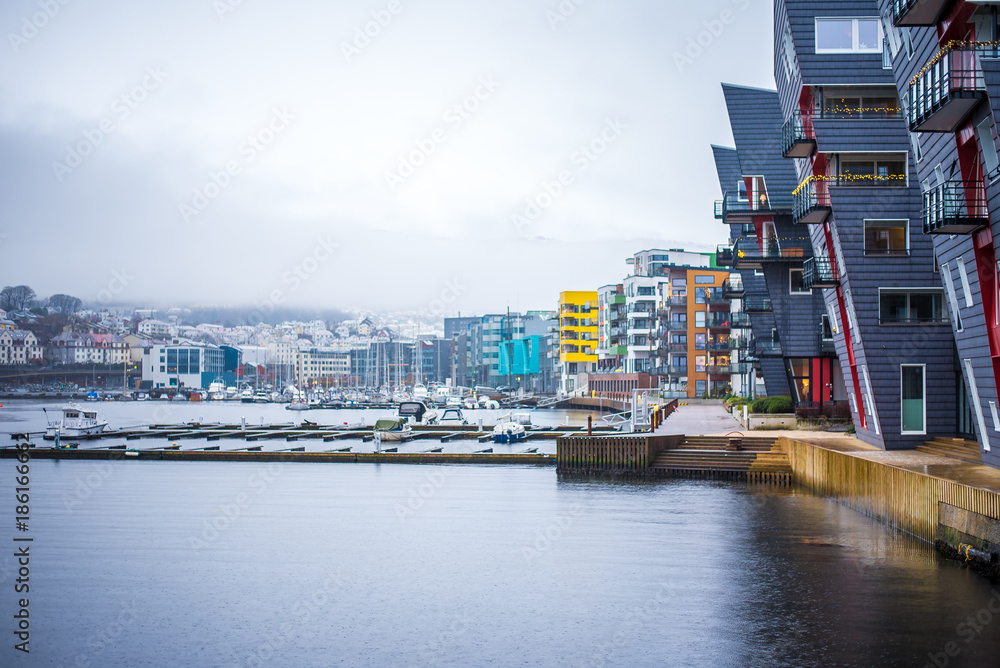 Apartments, modern in Bergen, Norway